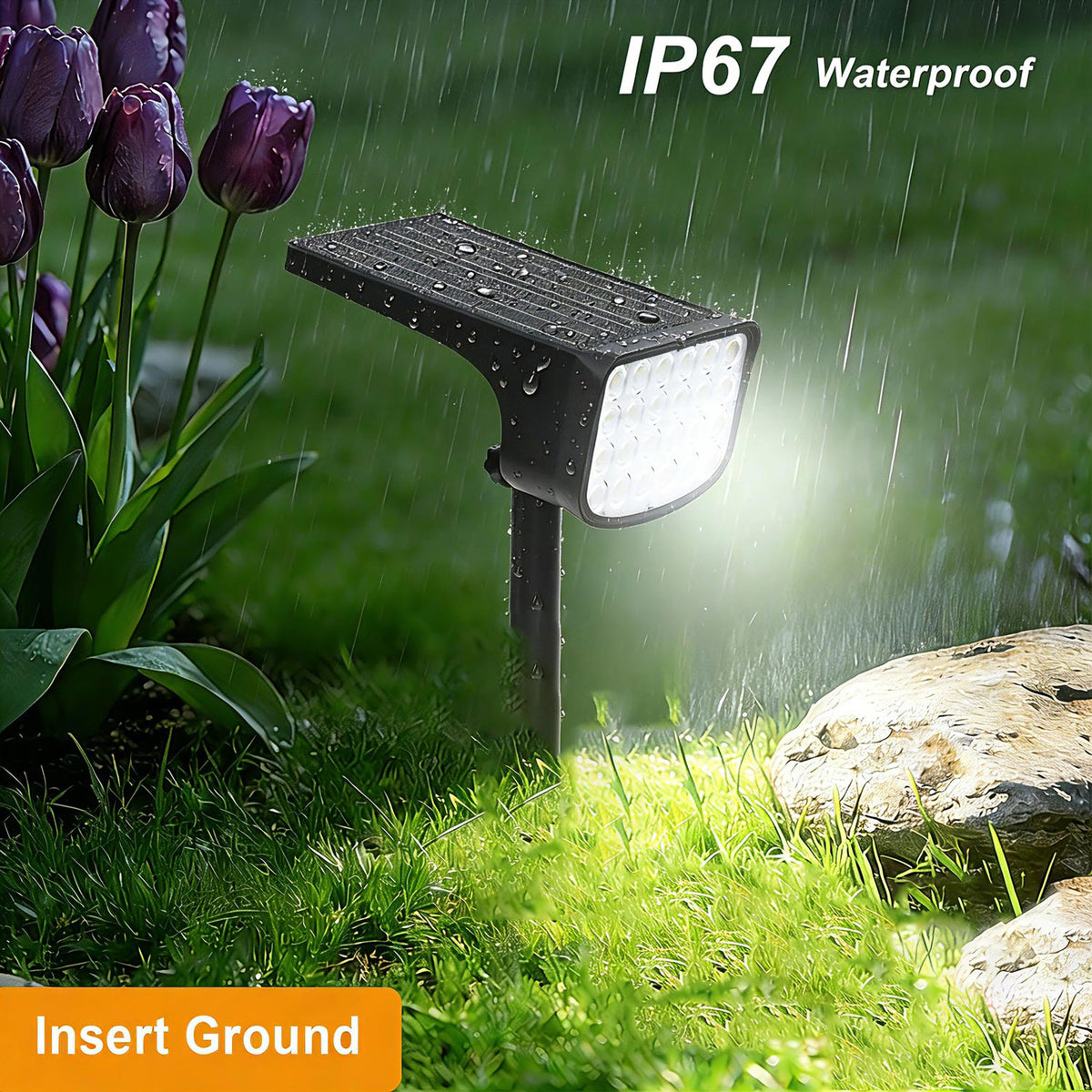 Solar Spot Lights Outdoor 6‑Pack, App‑Controlled Tunable White RGB, IP67 Waterproof Landscape Lights for Garden Yard | Eluntrix